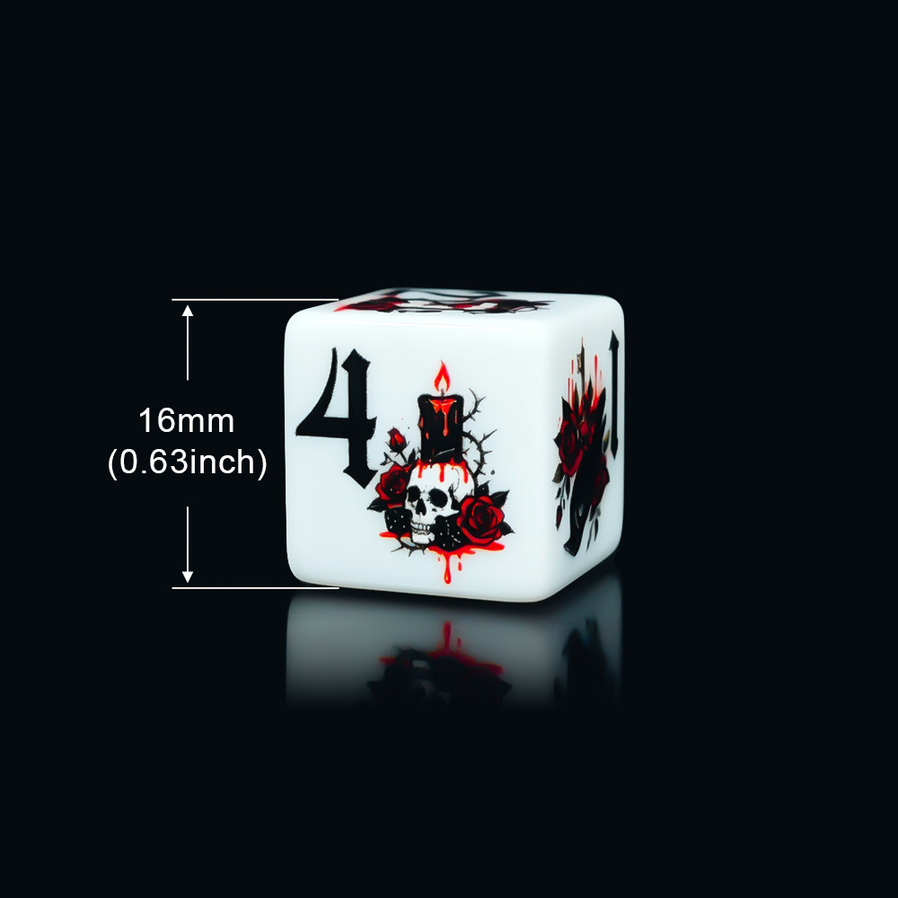 12Pcs Gothic Rose 16MM Printed - đánh giá và giá Board Game Arena