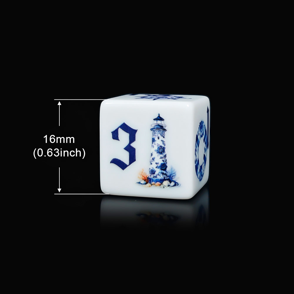 12Pcs Blue Nautical 16MM Print - đánh giá và giá Board Game Arena